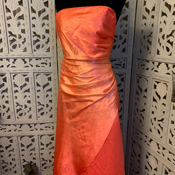 ☄️HOST PICK☄️ JUMP APPAREL SWEET CORAL & PURPLE SEQUINS FORMAL PROM DRESS GOWN - Picture 3 of 11